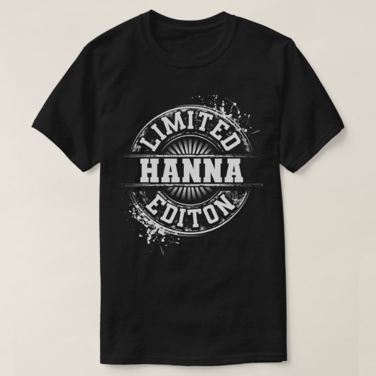 HANNA Funny Familienaam Tree Birthday Reunion G T-shirt (Design voorkant)