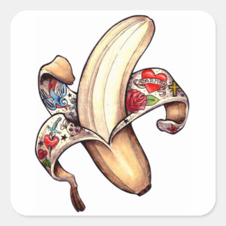 Hannah Banana Stickers! Vierkante Sticker