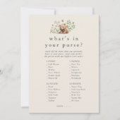 HANNAH  Beer Wat zit er in je tas spel Kaart (Voorkant)