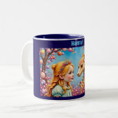 HANNAH ~ Fille et bébé Dragon ~ Mug (Devant gauche)