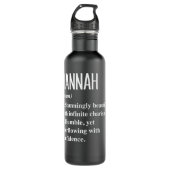 Hannah First Name Definition Personalized Gift Ide Waterfles (Voorkant)