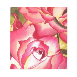 Hannah Gordon pink Rose waterverf art Notitieblok