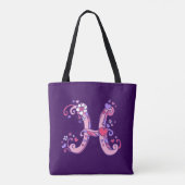 Hannah H monogram kunst & naam betekenis tas (Achterkant)