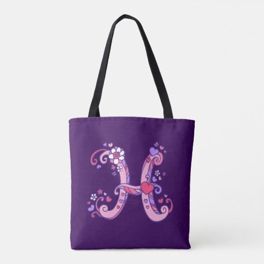 Hannah H monogramme art & nom signifiant sac (Dos)