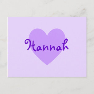 Hannah in Paars Briefkaart