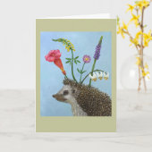 Hannah la carte hérisson (Fleur jaune)