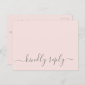 Hannah Modern Simple Song Request Wedding RSVP Briefkaart (Voorkant / Achterkant)