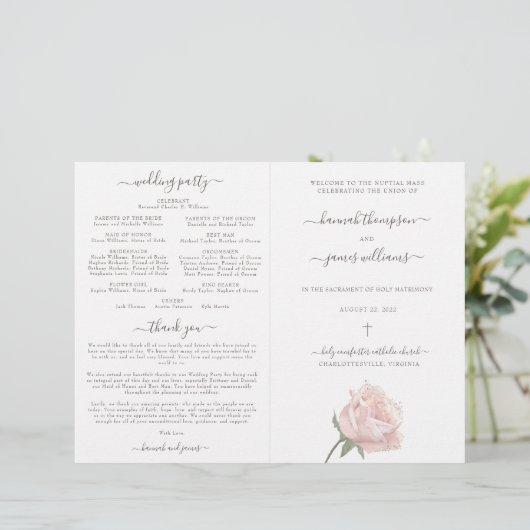 Hannah Pink Programme de mariage catholique avec l (Debout devant)