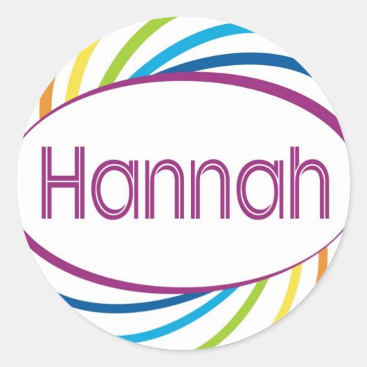 Hannah Ronde Sticker (Voorkant)