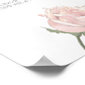 Hannah | Roos Calligrafie Weddenschap Poster (Hoek)