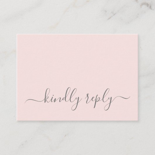 Hannah Simple Script Wedding Website RSVP Informatiekaartje (Voorkant)