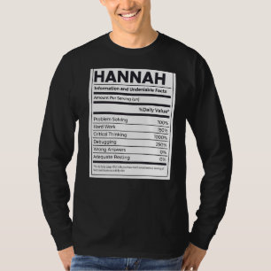 Hannah Voeding Informatie Probleem Oplossen Hard T-shirt