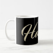 Hannah white gold Handwriting Tasse de café (Gauche)