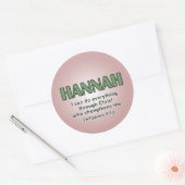 Hannah's naam sticker (Envelop)