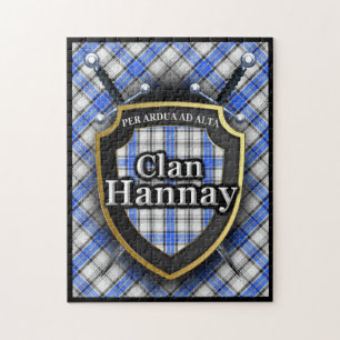 Hannay Clan Tartan Zwaarden en Schild Legpuzzel