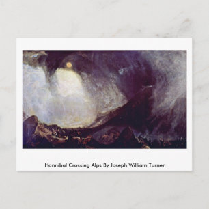 Hannibal Crossing Alpen van Joseph William Turner Briefkaart