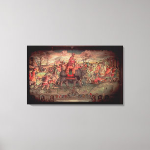 Hannibal kruising van de Alpen Canvas Afdruk