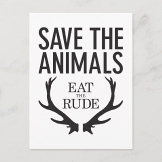 Hannibal Lecter - Eat the Rude (Save the Animals) Briefkaart