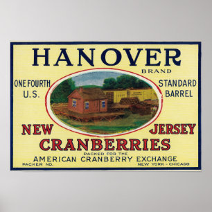 Hannover merk Cranberry Label Poster