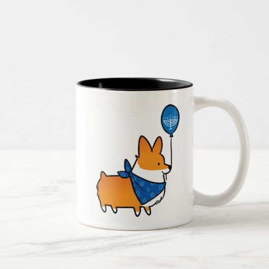 Hannukah Corgi Mok (Rechts)