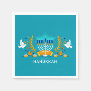Hannukah menorah servet