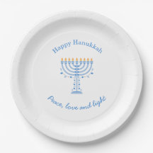 Hannukah papieren borden - Prettig Chanoeka