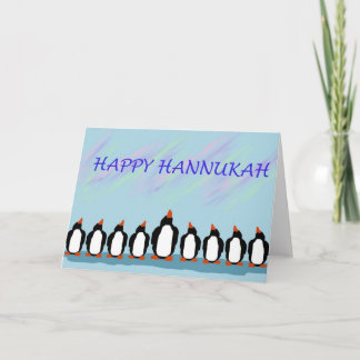 Hannukah pinguins feestdagen kaart