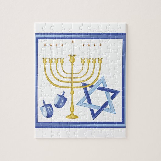 Hannukah Symbols Legpuzzel (Verticaal)