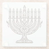 Hannukah-viering Glazen Onderzetter (Achterkant)
