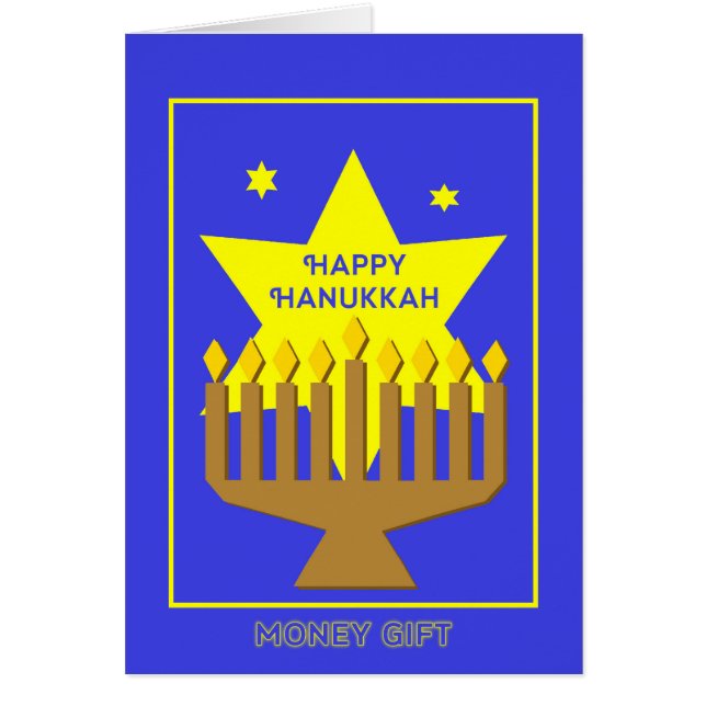 Hannukkah Money Gift Kaart (Voorkant)