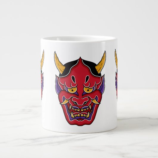 Hannya (般 の 面) extra grote beker (Voorkant)