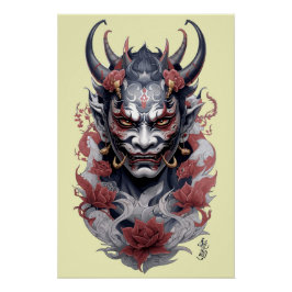 Hannya mask tattoo perfect poster