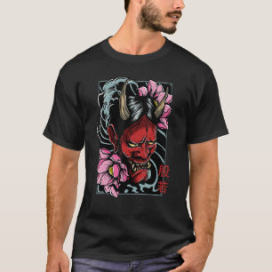 Hannya Mask Traditional Oriental Tattoo Demon Goth T-shirt