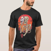 Hannya Skeleton Yokai Masker Japanse kunst T-shirt (Voorkant)