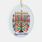 Hanoekasfestival van Lichten Keramisch Ornament (Rechts)