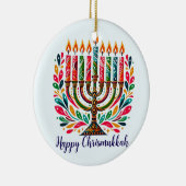 Hanoekasfestival van Lichten Keramisch Ornament (Rechts)