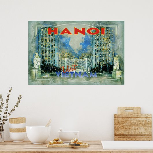 Hanoi, bezoek Vietnam... Poster (Keuken)