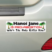 Hanoi Jane Bumpersticker (Op auto)