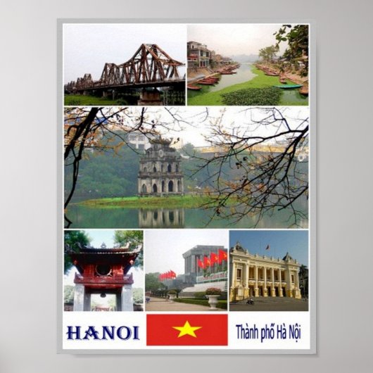 Hanoi - Mozaïek - Vietnam - Poster (Voorkant)