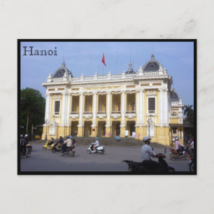 Hanoi opera verkeer briefkaart