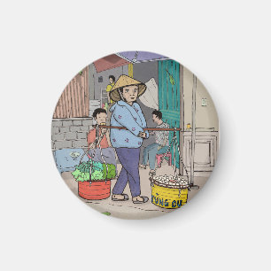 Hanoi Street Hawker Vietnam Magneet