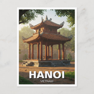 Hanoi Tempel van de Literatuur Vietnam Reizen Briefkaart