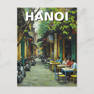 Hanoi Vietnam Café in de Alley Briefkaart