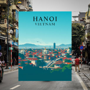 Hanoi, Vietnam Carte Postale d'Art de Voyage Vinta