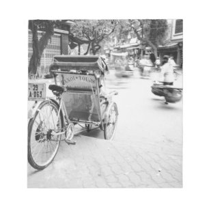 Hanoi Vietnam, Cyclo in Oud Hanoi Notitieblok