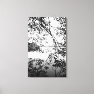 Hanoi Vietnam, Hoan Kiem-meer uitzicht Canvas Afdruk