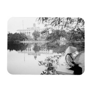 Hanoi Vietnam, Hoan Kiem-meer uitzicht (NR) Magneet