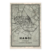 Hanoi vietnam map print poster canvas (Devant)