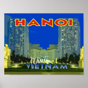Hanoi, VIetnam, poster van de serie Visit...