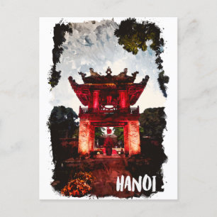 Hanoi Vietnam Tempel van de Literatuur Briefkaart